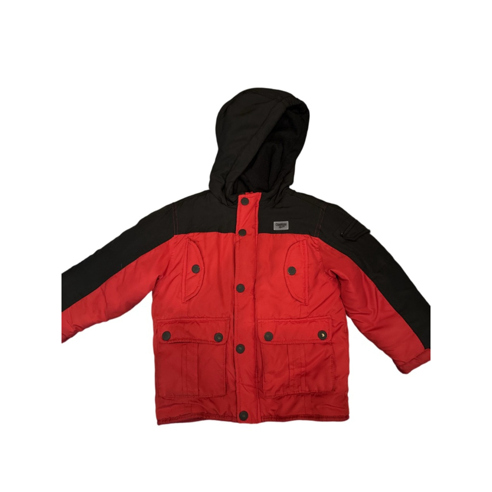 Boys OshKosh B'gosh Puffer Jacket Size 5 Red and Black